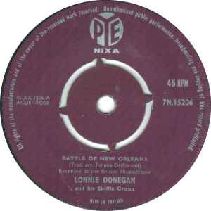Lonnie Donegan And His Skiffle Group* - Battle Of New Orleans (7", Single)